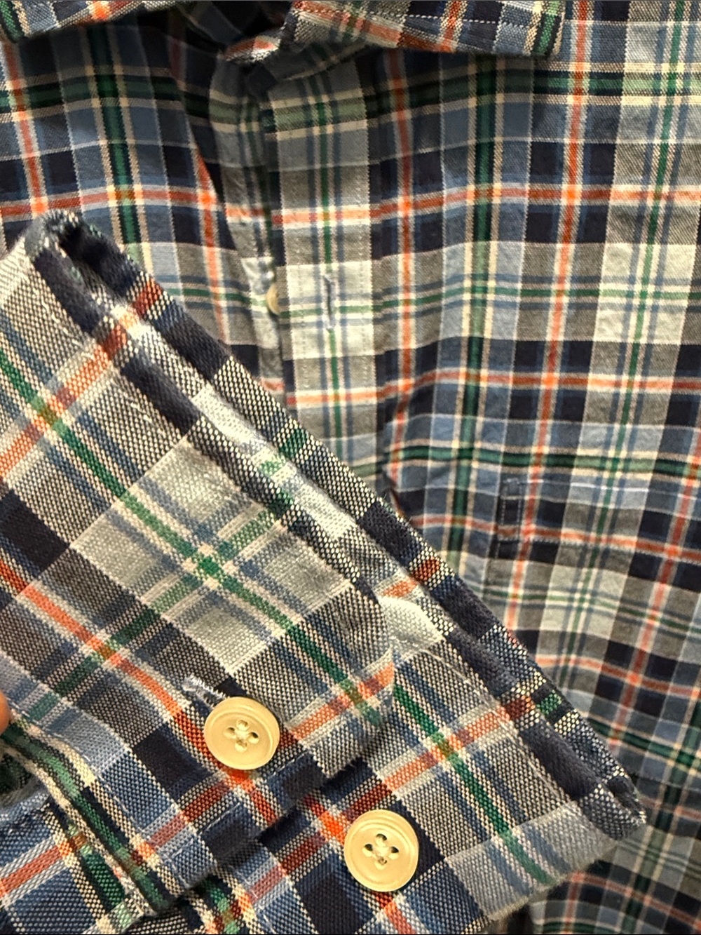 Men's Southern Pines Blue Plaid Button-Up Shirt - Picture 3 of 4